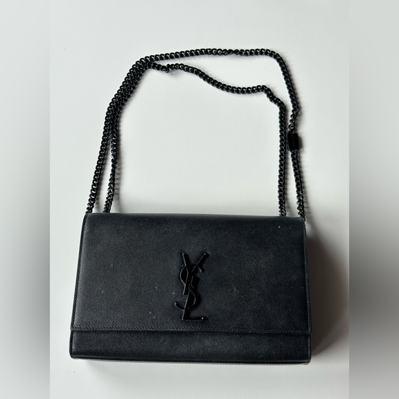 YSL Kate Medium Grain de Poudre Chain Bag, Black Hardware (100% authentic) - Picture 6 of 8